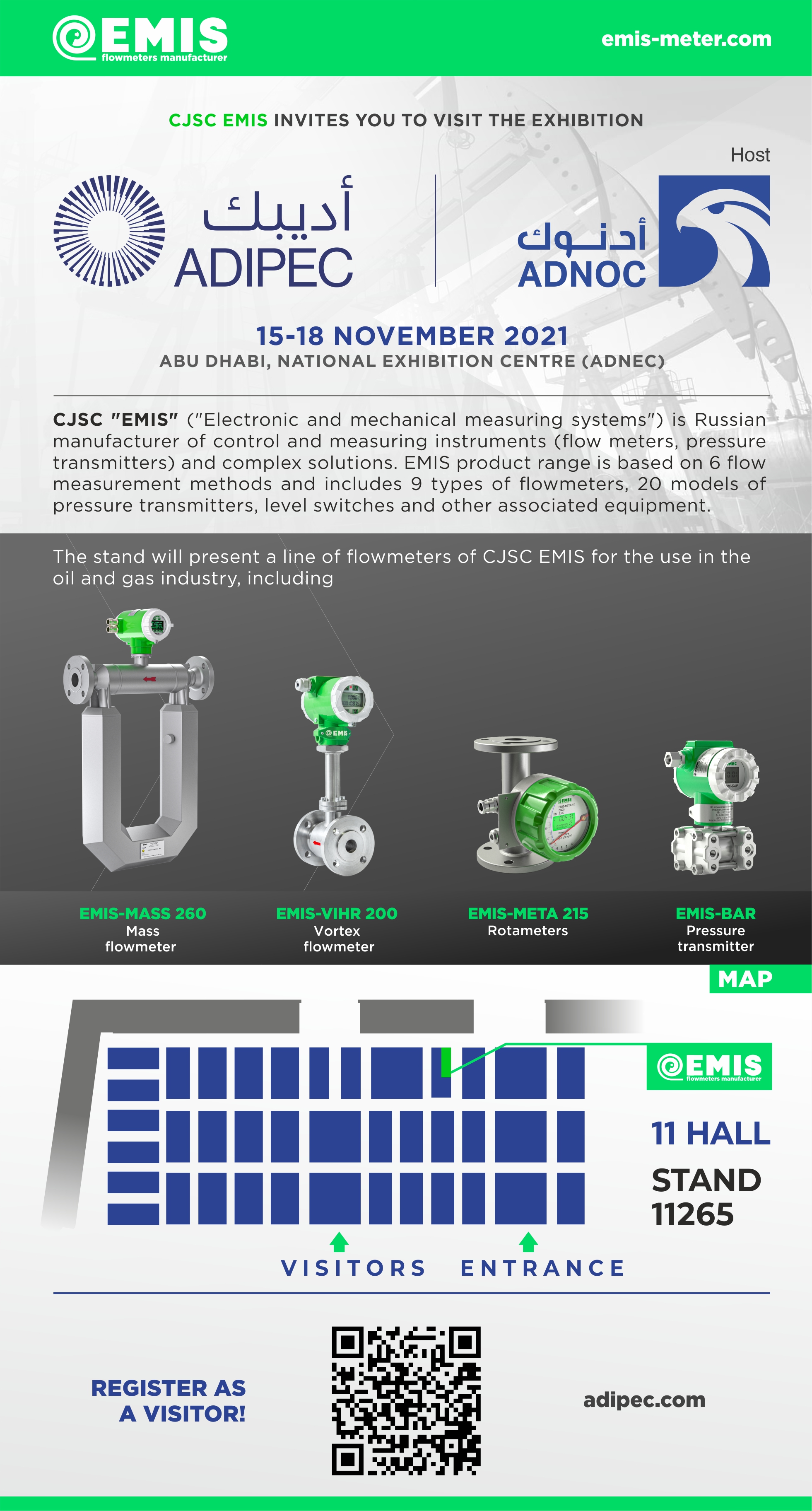 We invite you to visit EMIS stand (11265) at ADIPEC