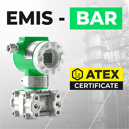 EMIS-BAR pressure transmitters got ATEX certificate
