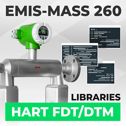 Update of HART FDT / DTM libraries for the EMIS-MASS 260 flow meter»